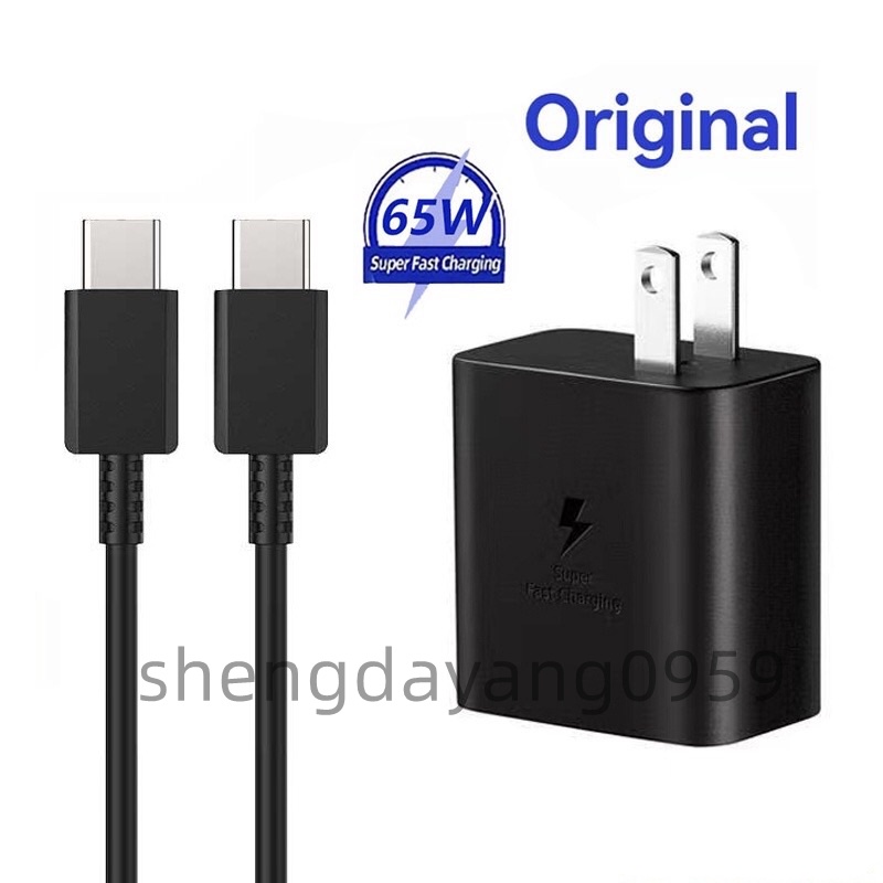 Samsung Fast Charger 65W Super Fast PD Type C To Type C Cable For Galaxy S22 ultra A52 A53 5G