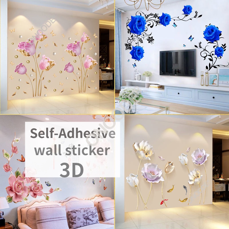Self-Adhesive 3D Wallp aper Dinding Sticker PVC Wallpaper Kusina ...