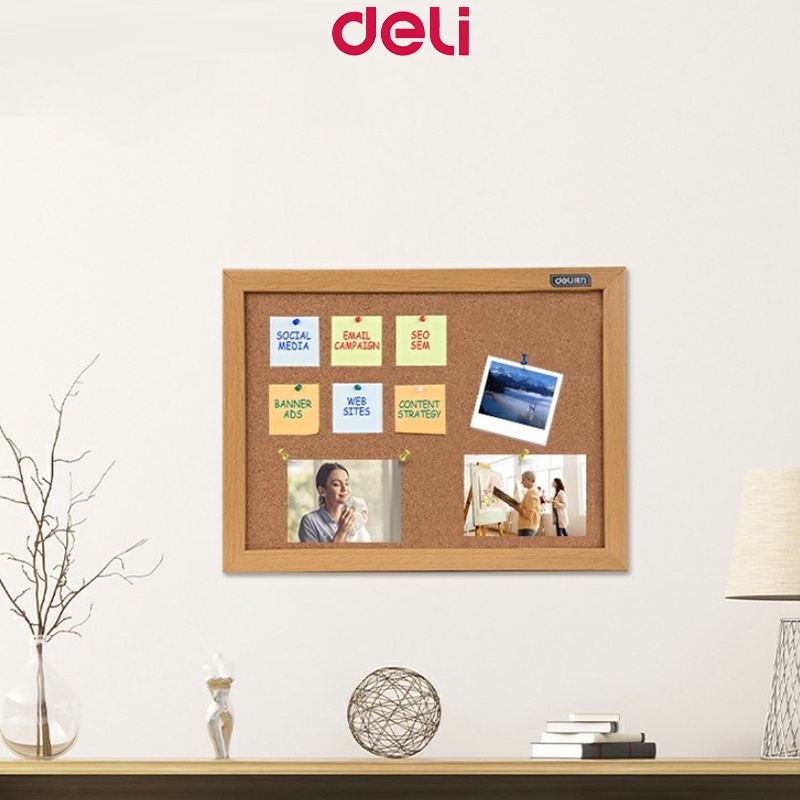 Deli Bulletin Board Wall Corkboard Wooden Office Cork Board With Frame