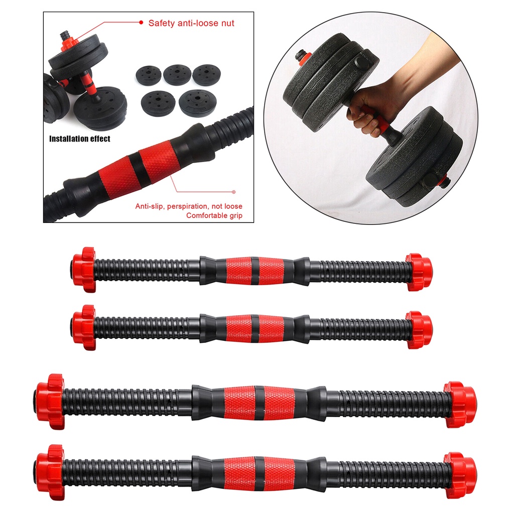 2pcs Adjustable Dumbbell Bar 1 inch Dumbbell Handles Weight Plates