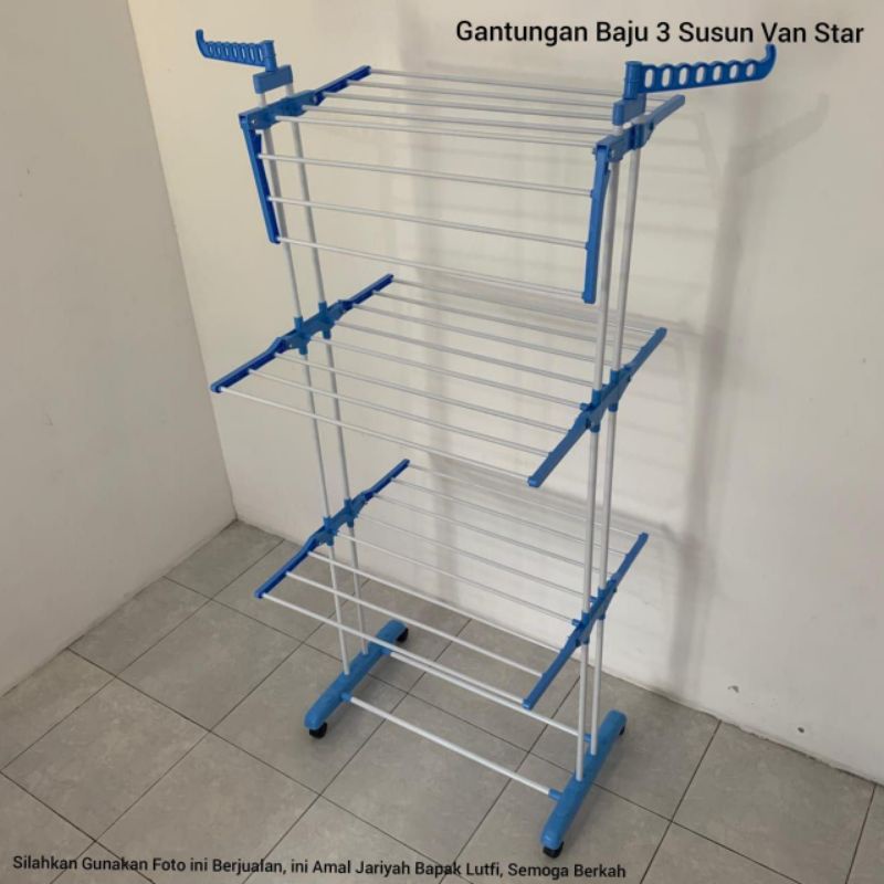 GANTUNGAN 3-tier Van Star Clothes Hanger/Clothes Drying/Clothes Drying ...