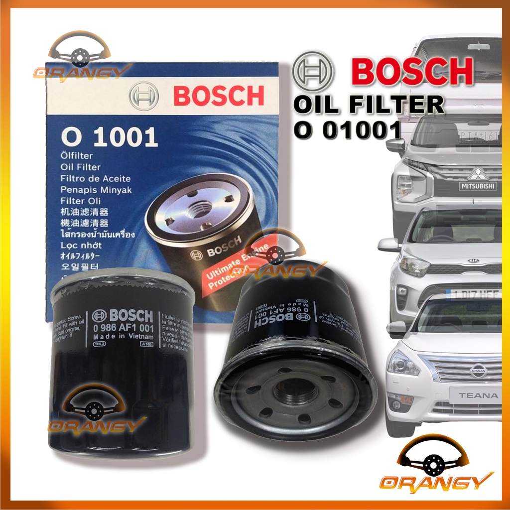 BOSCH Oil Filter O 1001 (C415) for Mitsubishi, Hyundai, Kia Picanto