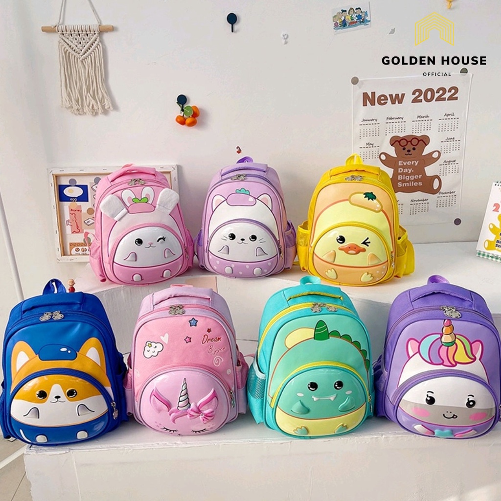 Golden Children's Bags Imported School Backpacks/Children's FASHION Bags/Kindergarten Children's