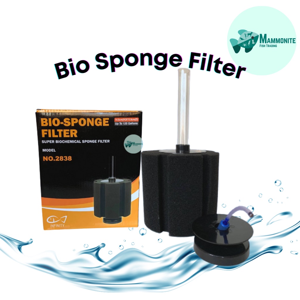 Infinity Bio Sponge Filter XY2838 JUMBO 15.9x14.6cm Aquarium Filtration ...