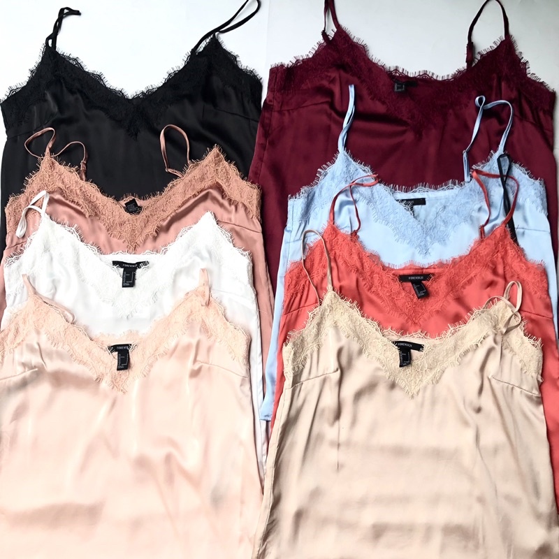 Lace silk cami forever 21 deals