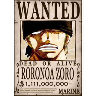 Roronoa Zoro One Piece Zoro Pirate Hunter Bounty Poster Postcard for Sale  by One Piece Bounty Poster
