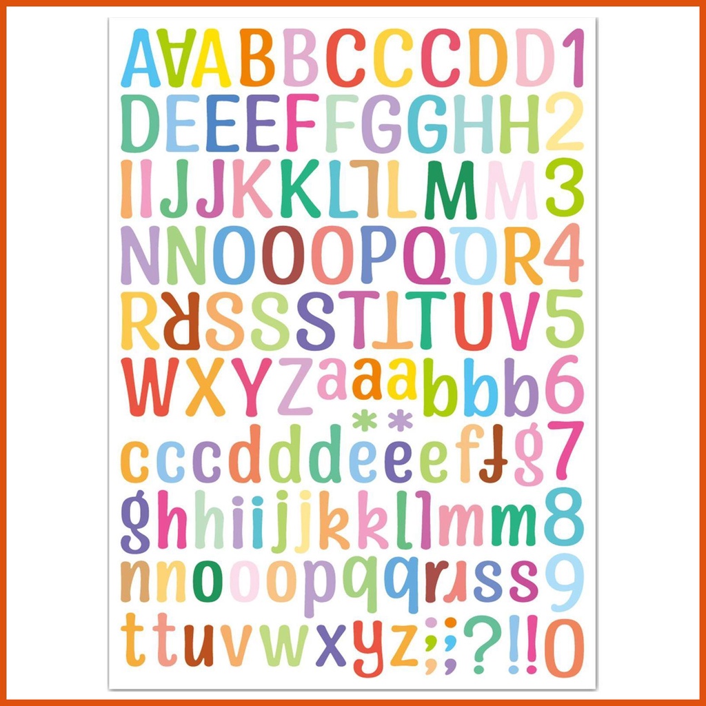 Alphabet Letter Stickers Self Adhesive Number Stickers Colorful Letters ...
