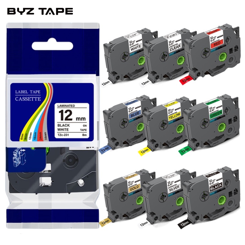 6/9/12/18/24mm TZe231 TZe221 tze231 for Brother P-Touch Tape Laminated ...