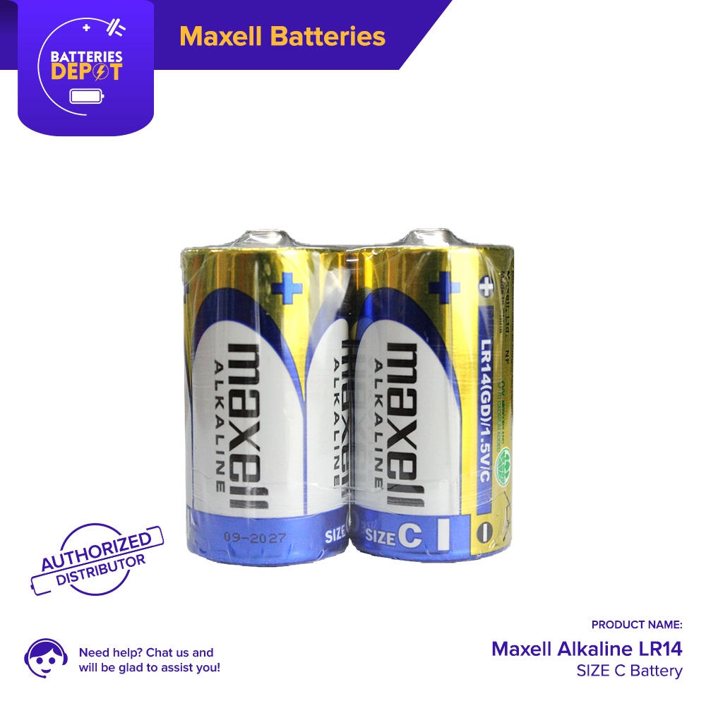 Maxell Alkaline LR14 Size C Battery Shopee Philippines