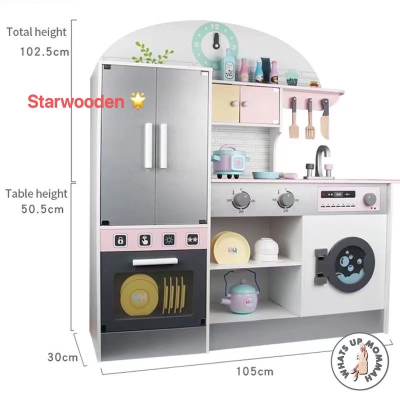 Big Kitchen Toy Wooden Modern Kitchen Toy Set Life-size for kids, girls ...