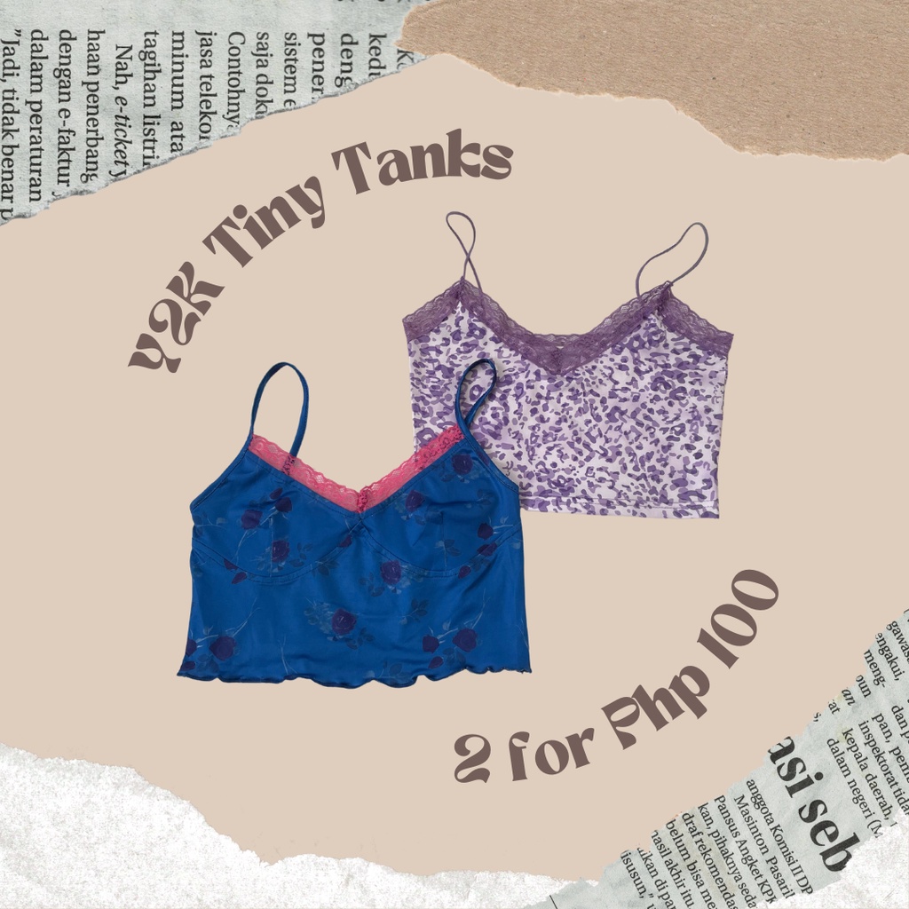 Y2K STYLE TINY TANK TOPS (PreLoves by PIPPRELUV) Shopee Philippines