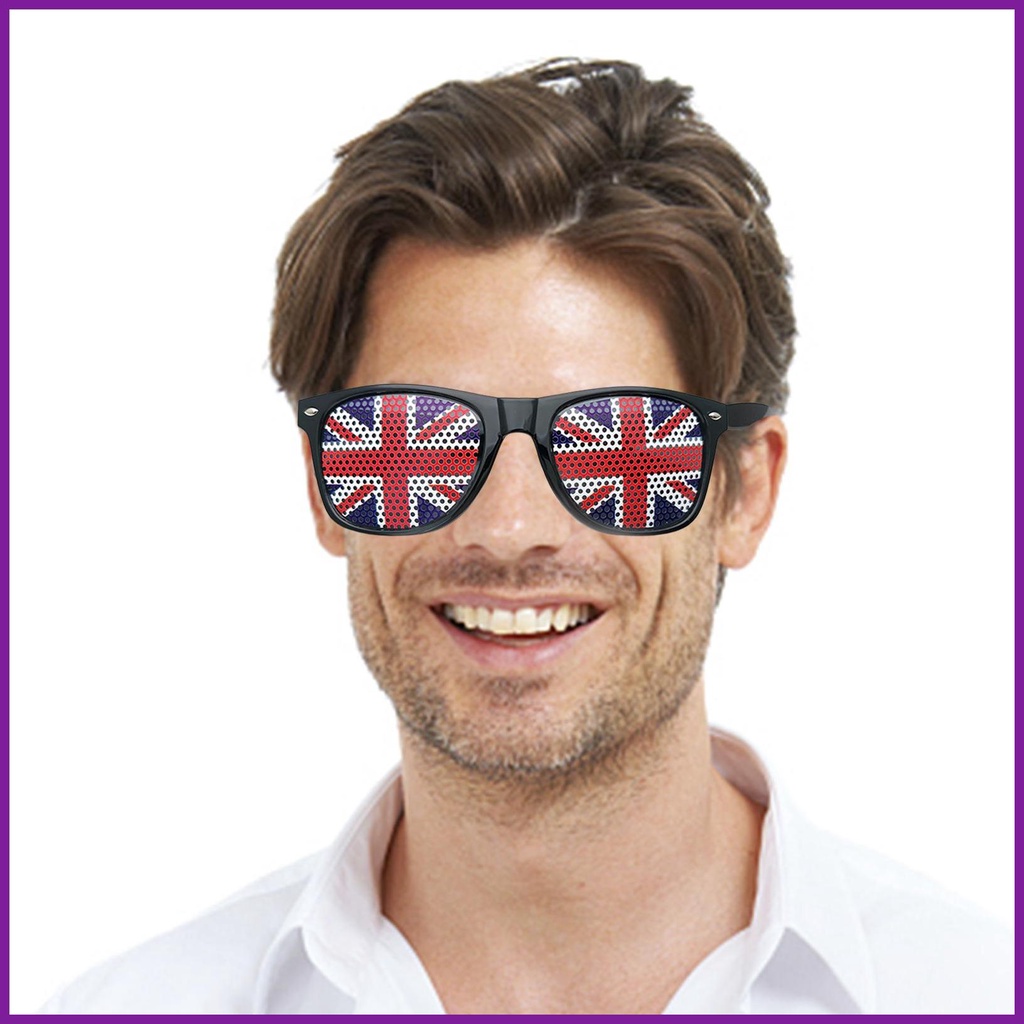 Union Jack Glasses Photo Booth Props British Accessories UV400 Funny