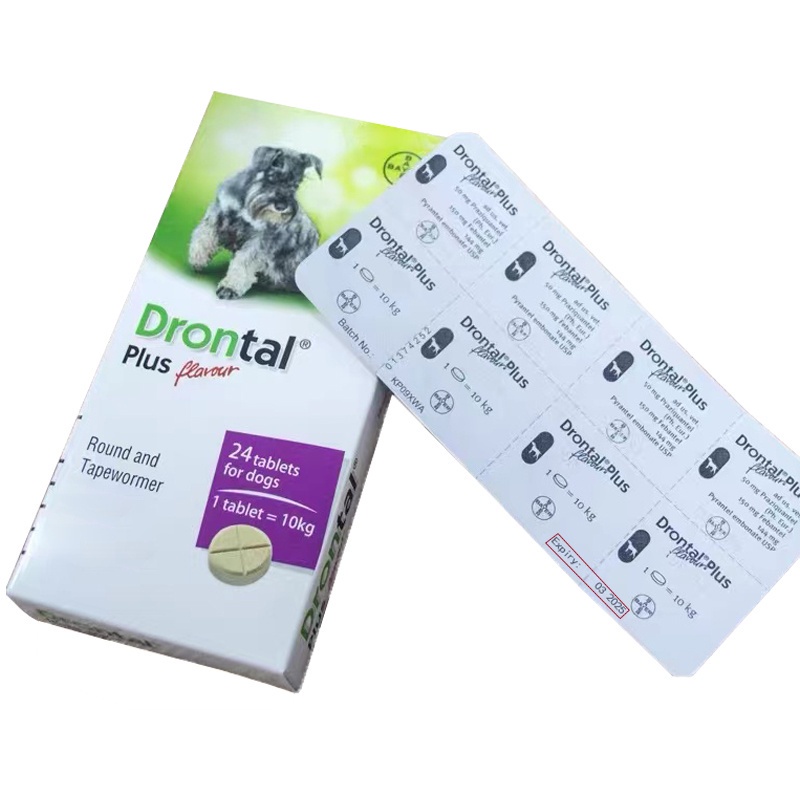 Drontal Plus 1pc Tasty Deworming Tablet Dog Cat Dewormer Tapeworms