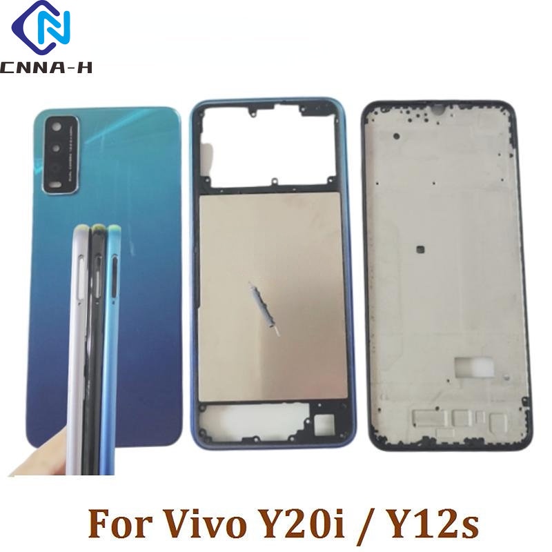 LCD Faceplate Frame Middle Bezel For Vivo Y20i Y12s Battery Cover Back ...