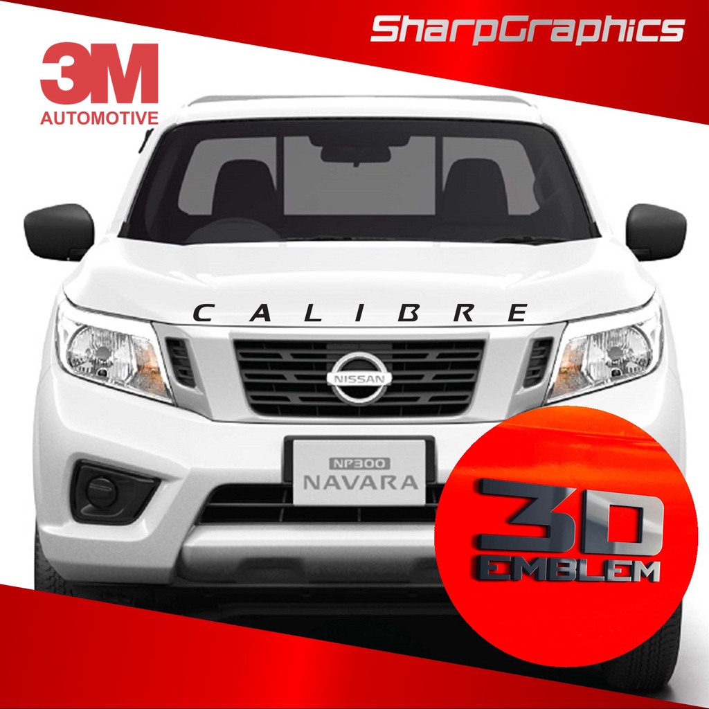Nissan Navara Calibre Matte Glossy 3D Hood Emblem Set | Shopee Philippines