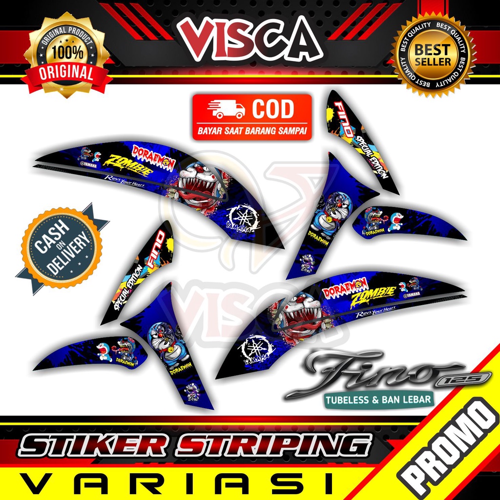 Fino Motorcycle Stickers - Fino 125 Striping Simple Variations - Fino ...
