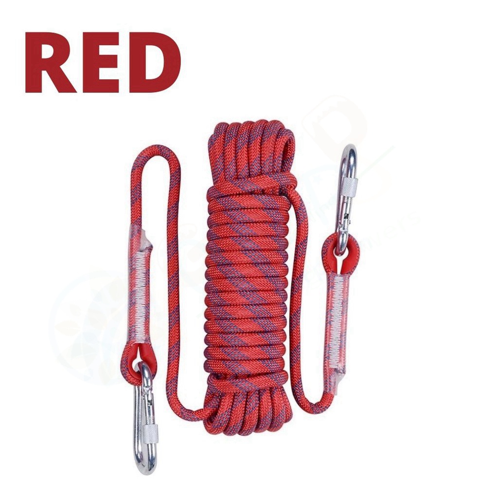 Climb Rope 12mm DOUBLE HOOK Camping Tool outdoor Camping Climb Paracord ...