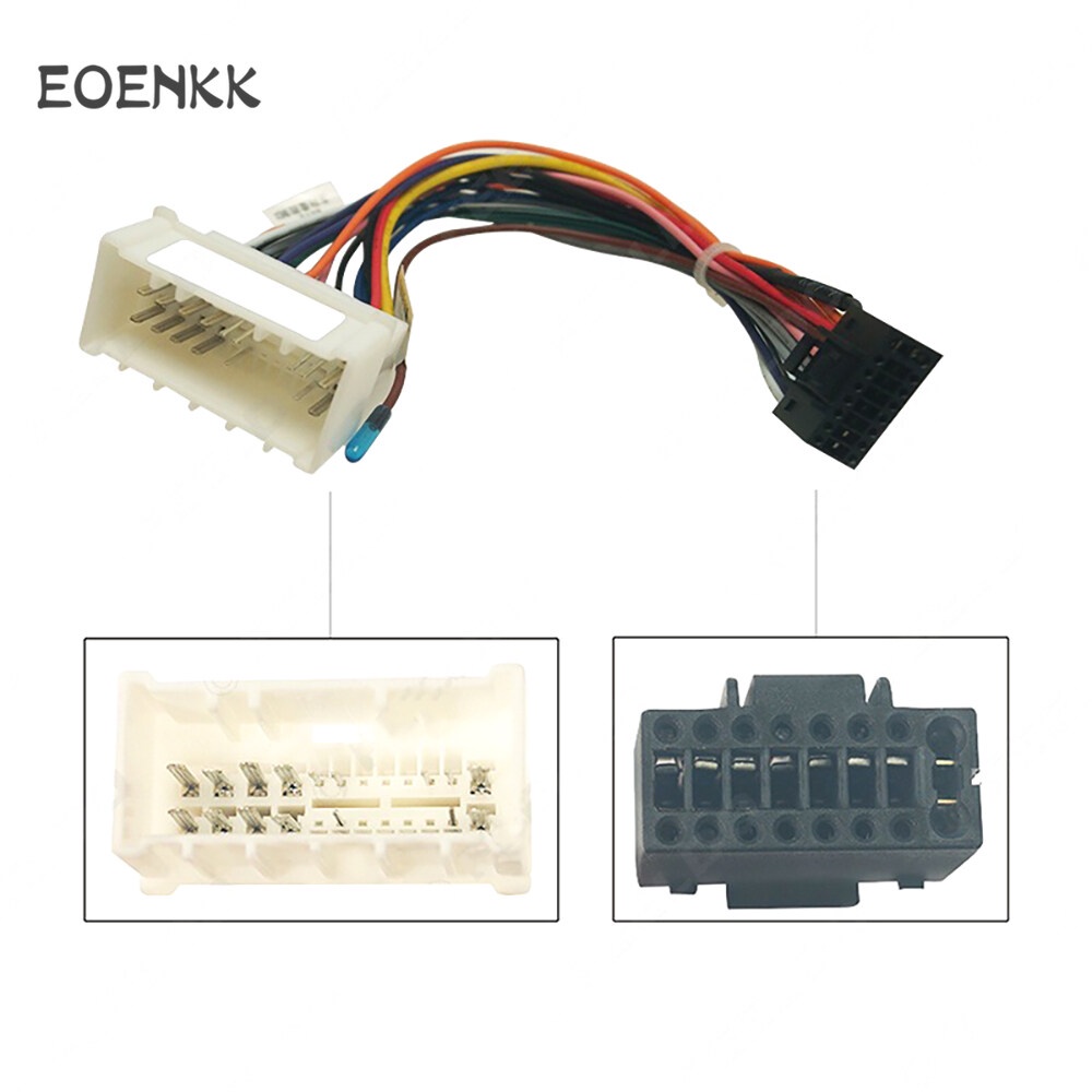 Honxun car stereo harness android headunit power cable Pulg 16pin for