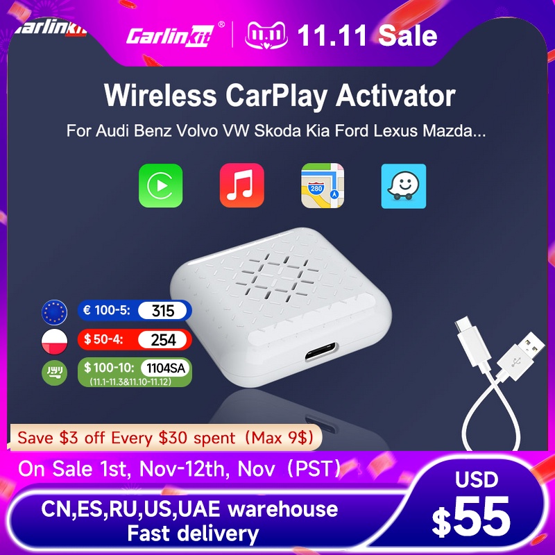 availableCarlinkit 3.0 Mini Carplay Wireless Dongle Activator For Mazda
