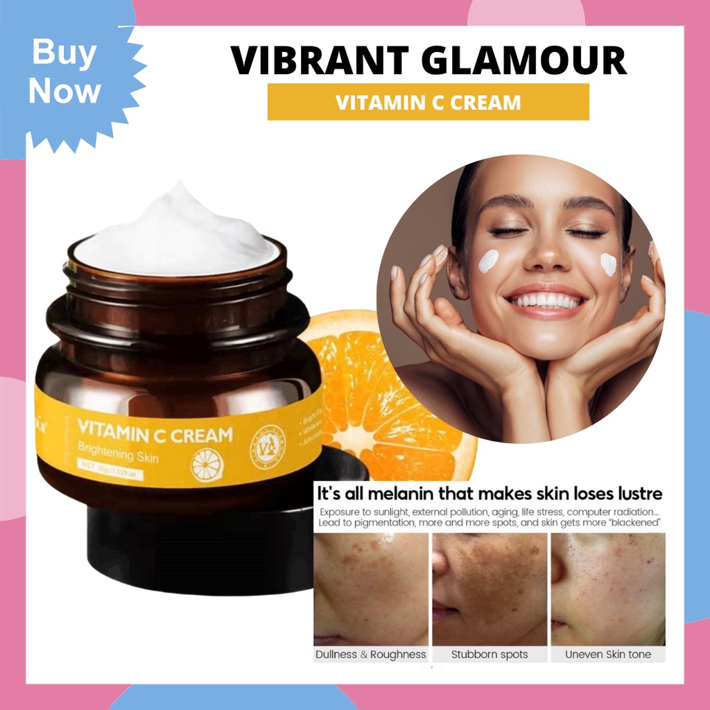 ORIGINAL AND EFFECTIVE VIBRANT GLAMOUR Nature Vitamin C Face Cream Brightening Whitening