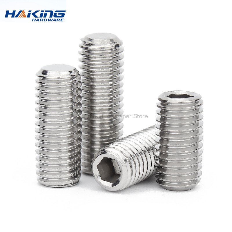 Hexagon hex socket set screw flat point allen head grub screw m2 m2 5