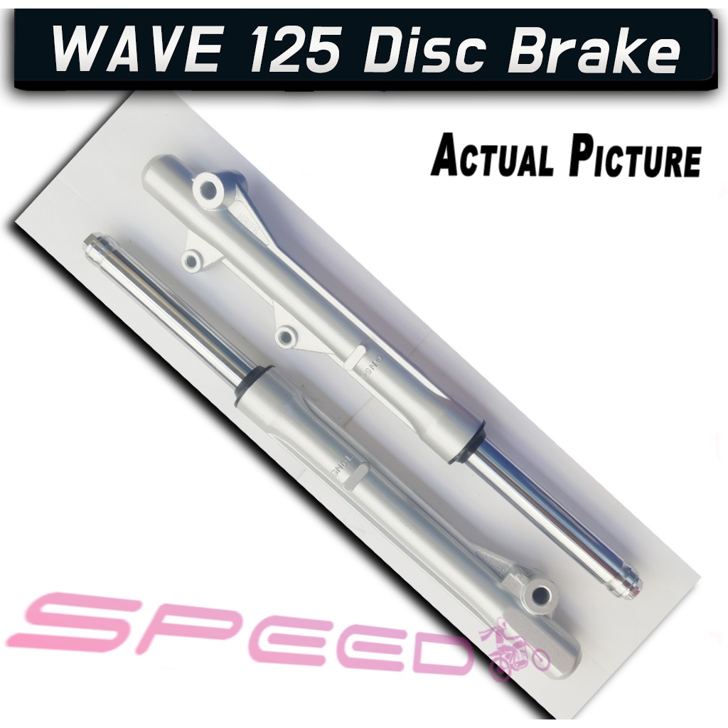 SpeedMOTO Front shock For WAVE 125/smash disc brake SILVER Original ...