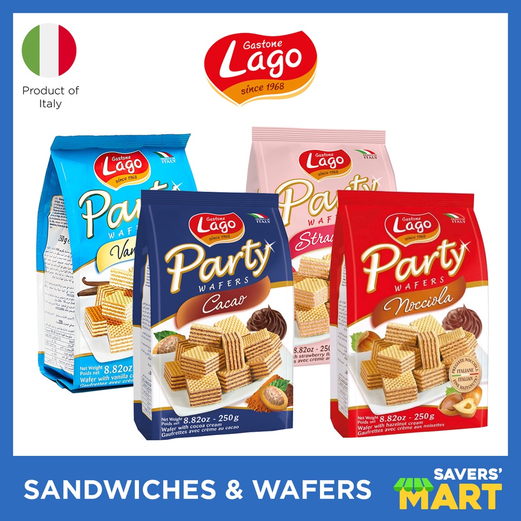 Gastone Lago Party Wafers 250g Cacao Strawberry Vanilla Nocciola Shopee Philippines 6077