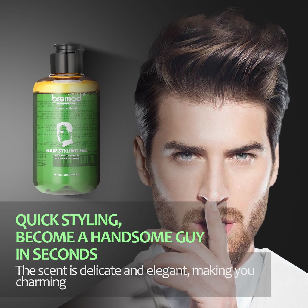 Bremod Premium Hair Styling Gel Long time keeping NonSticky Hair Gel