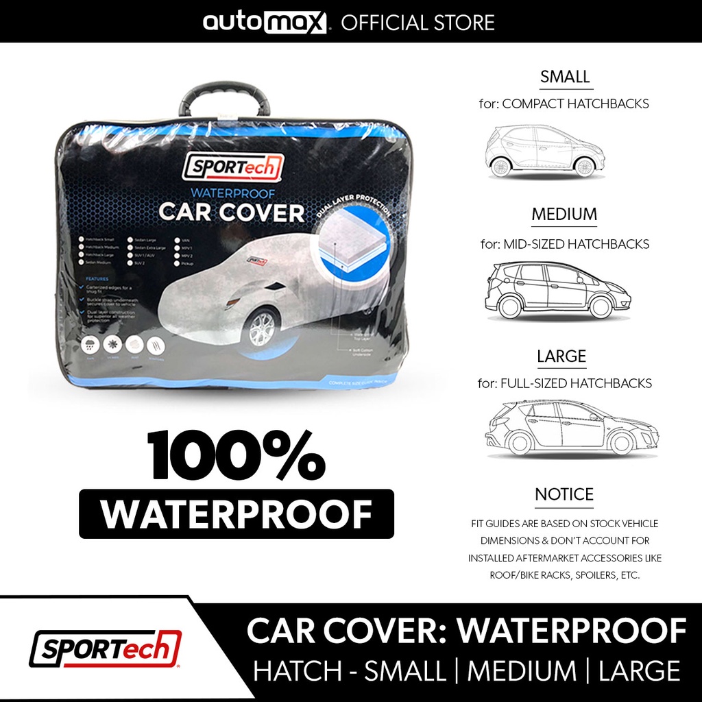SPORTech Waterproof Dual Layer Car Cover Hatchback (Jazz, Celerio, Wigo