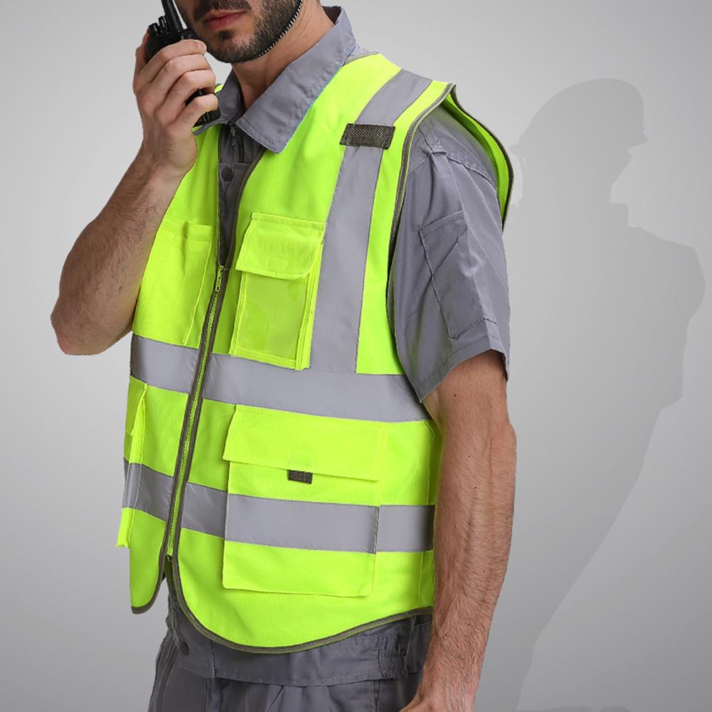 Hi-Vis Safety Vest Fluorescent Reflective Safety Vest High Visibility ...