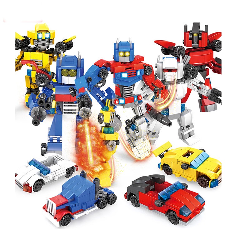 8519 Robot model mini building blocks children's puzzle assembled toys ...