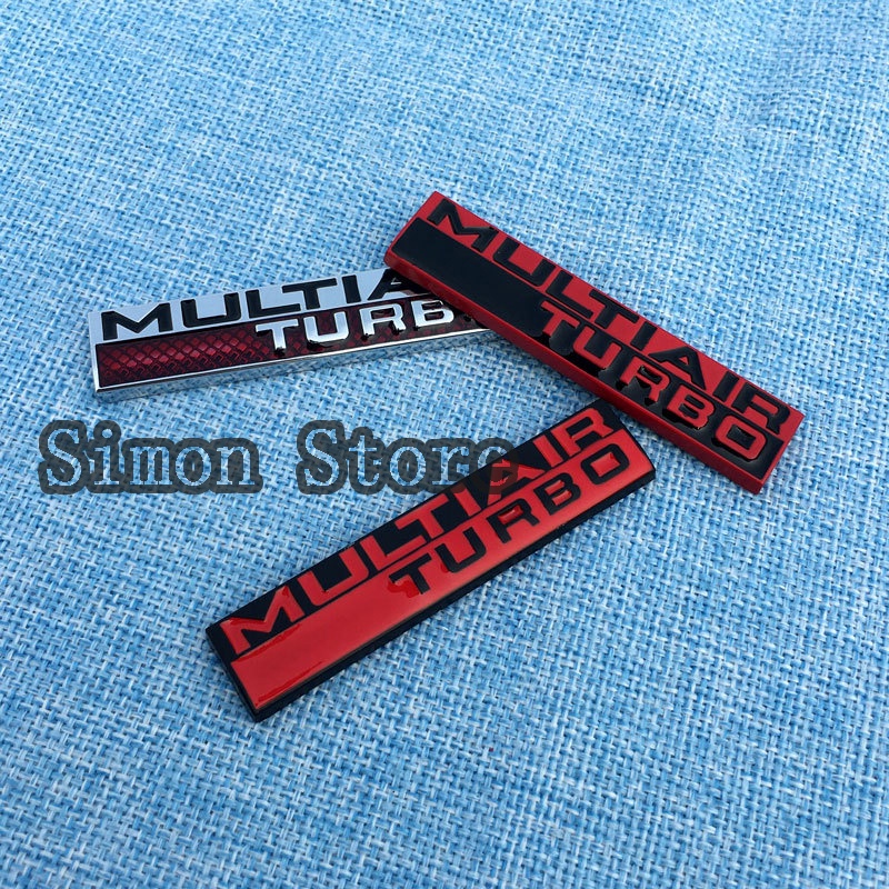 7.9x1.7CM Metal MULTIAIR TURBO Logo Car Side Fender Sticker Emblem for
