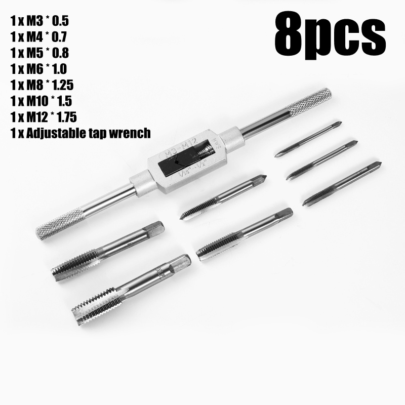 12pcs Tap and Die Set Internal and External Threads Essential Threading