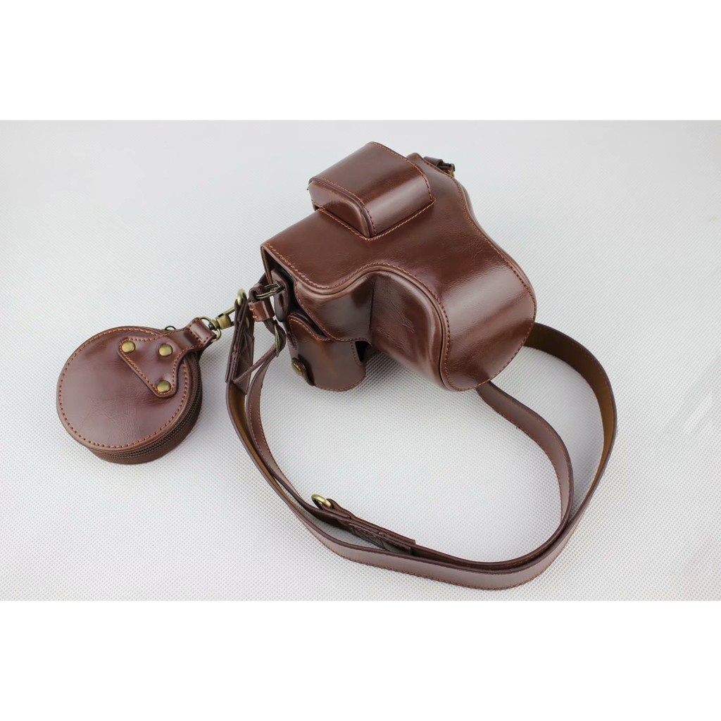 Luxury Leather Camera Bag Pouch For Canon EOS M50 M50 II 1545mm M50