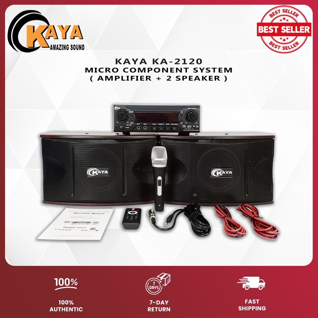 KAYA (KA2120) Micro Component Sound System (Amplifier + Speaker