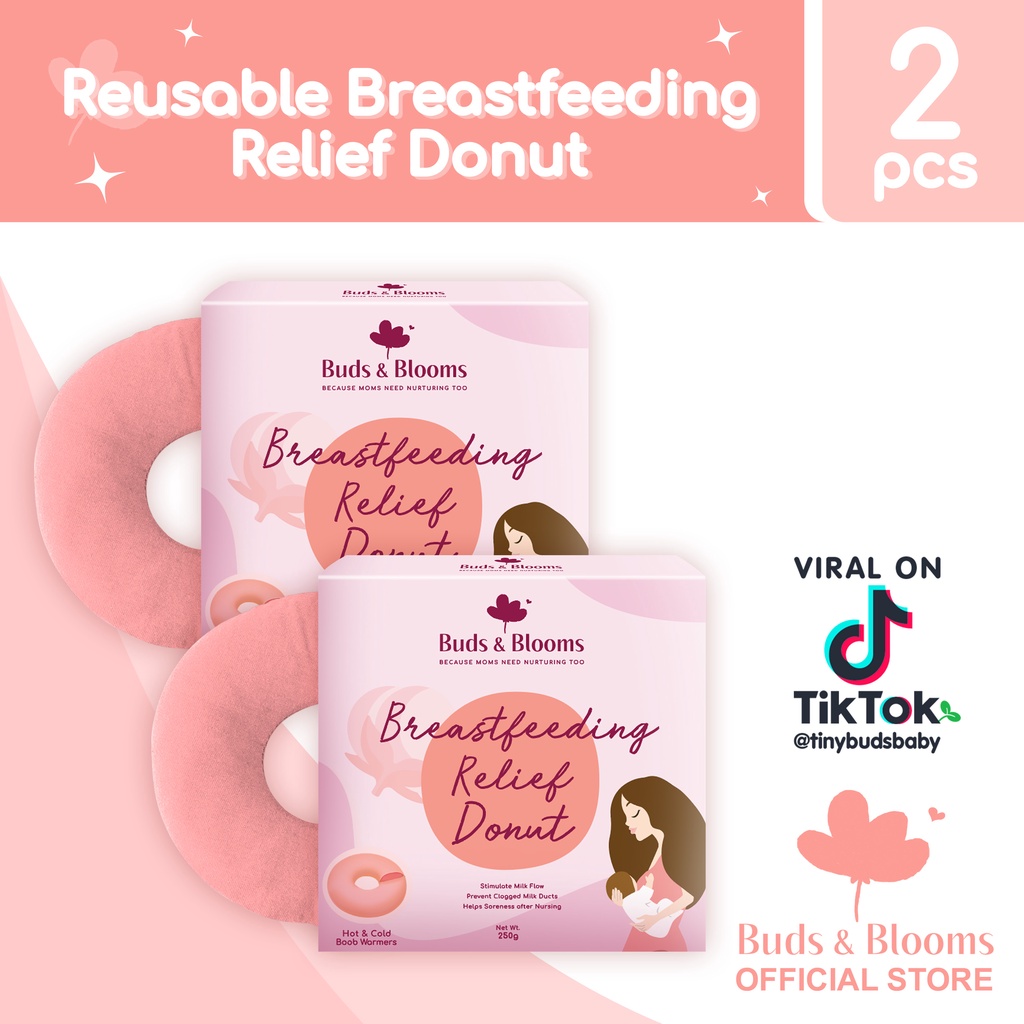 Buds & Blooms Reusable Breast Relief Doughnut Pair (Peach) Shopee