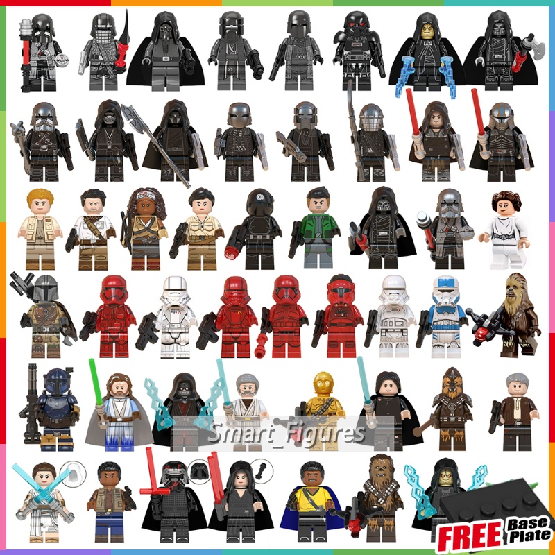 Star Wars Minifigures The Rise of Skywalker Leia Chewbacca Kylo Ren