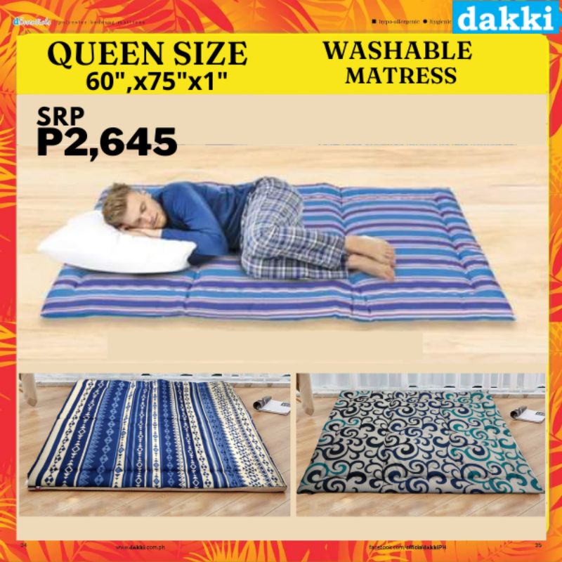 DAKKI Polyester Bedding Mattress Queen Size 60"x75"x1" ( srp 2,645) Shopee Philippines