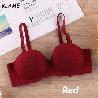 KLAME Sexy Women Bra Seamless Push Up A B Cup Brassiere Female Wireless Bra  Detachable Shoulder Straps Solid Underwear Bralette KLM133