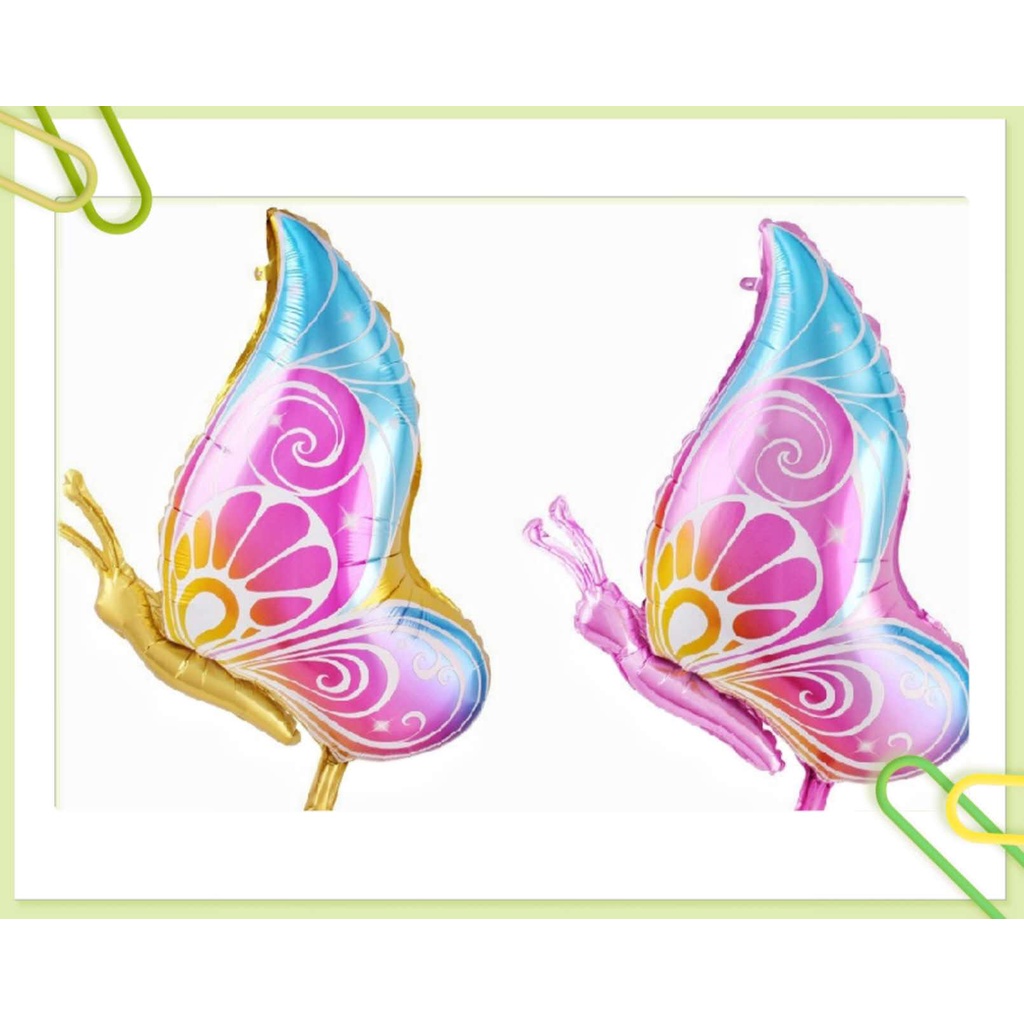 28 inch Forest insect Pink Side fly Butterfly happy birthday party ...