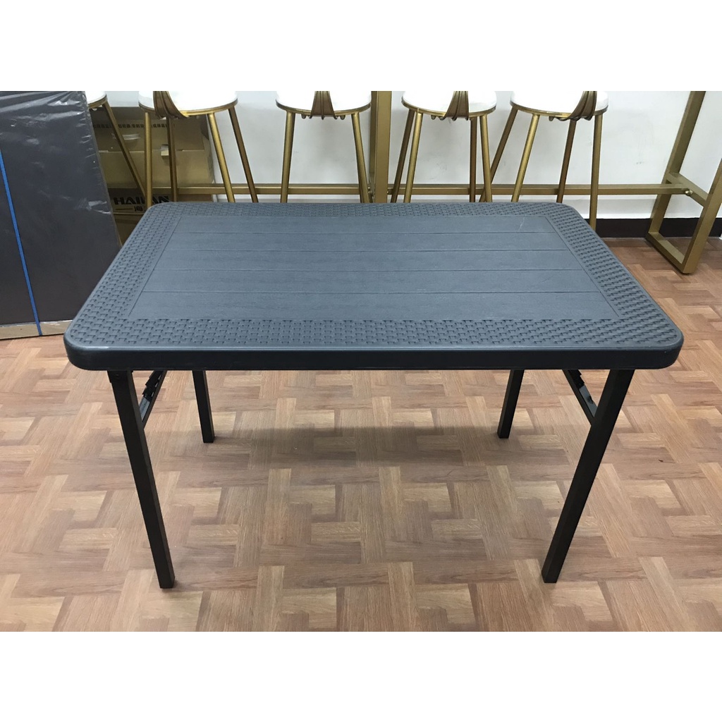 Foldable Plastic Rattan Table dining table High Quality 61x100 Table