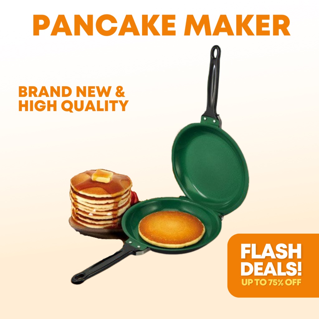 Original Nonstick Flip Pan Ceramic Pancake Maker Cake Porcelain Frying Pan Nonstick Healthy