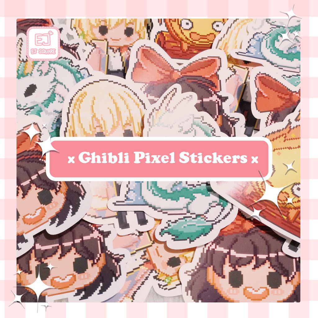 GHIBLI PIXEL VINYL WATERPROOF STICKERS | EJ SQUARE | Shopee Philippines