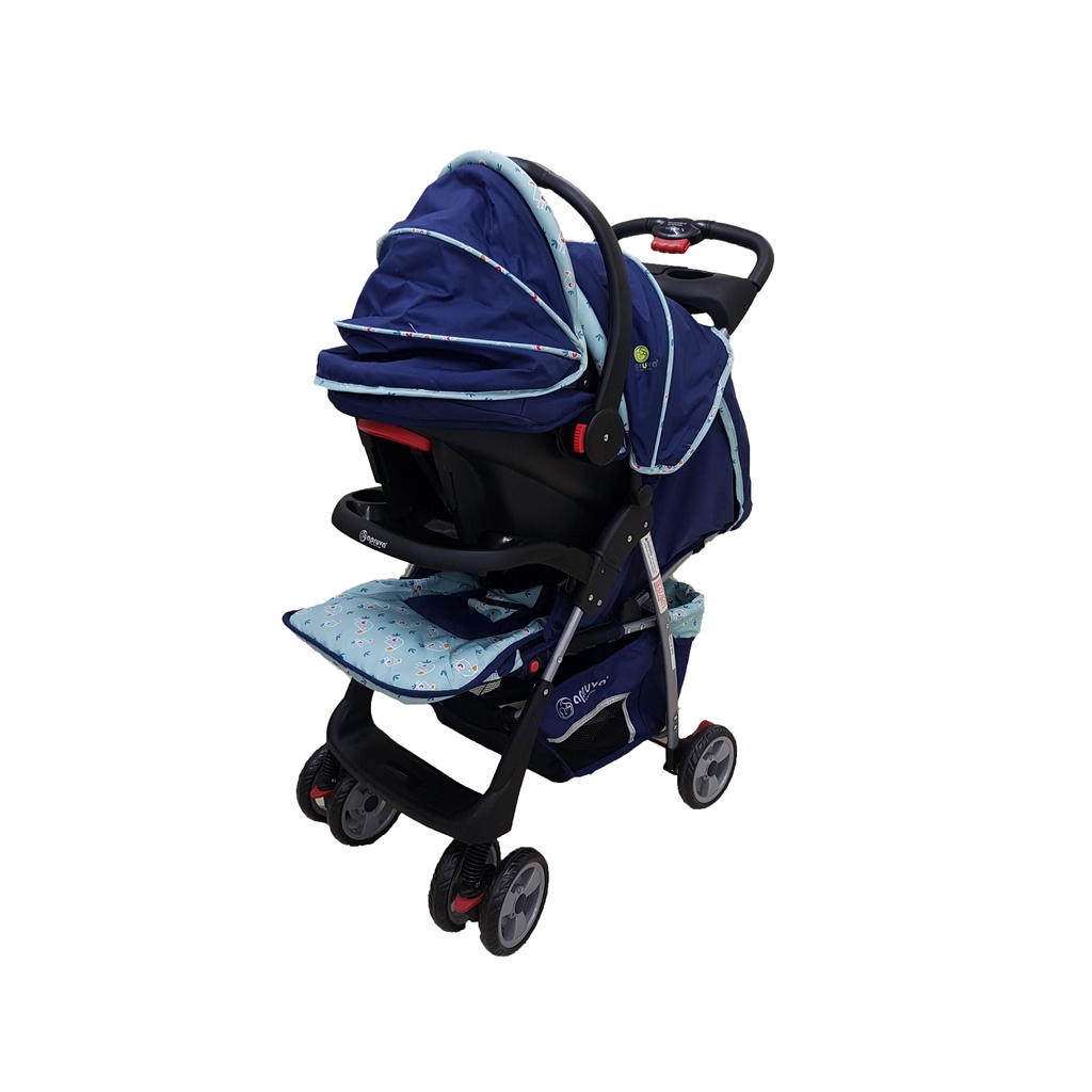 Apruva stroller with store car seat