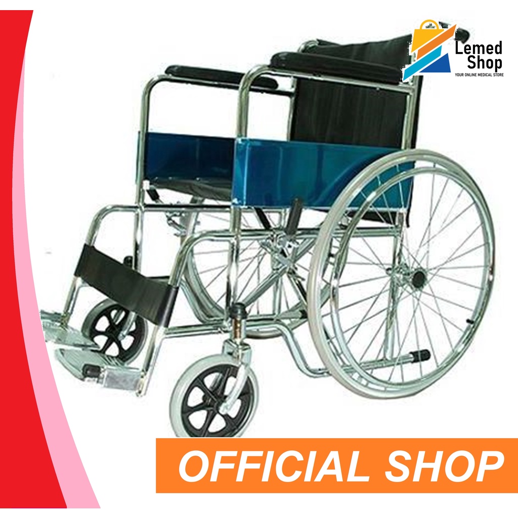 Standard Wheelchair Chrome Adult Wheelchair Chrome Foldable Wheelchair