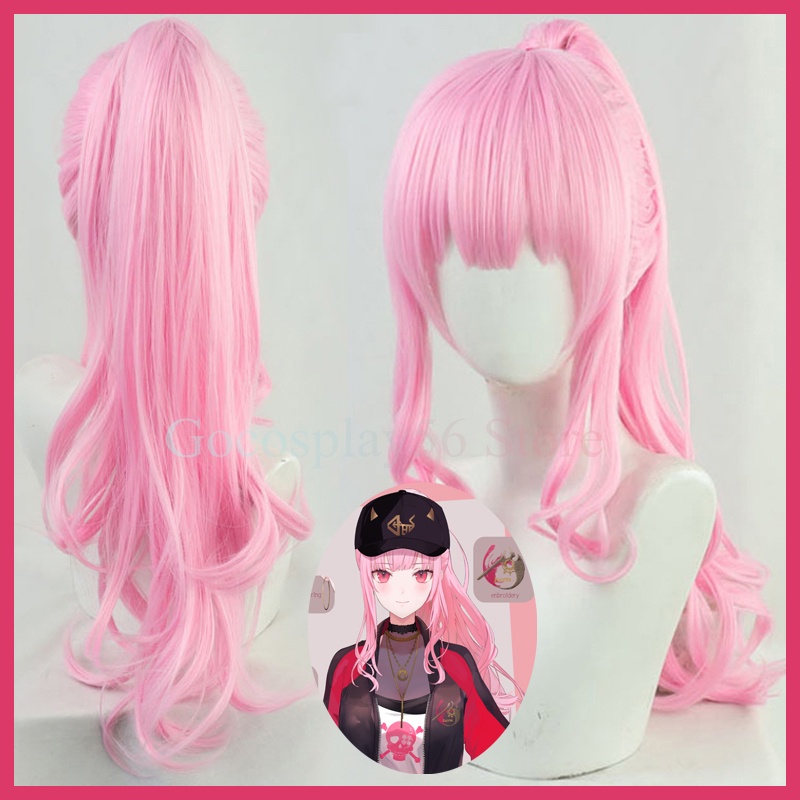 Vtuber Mori Calliope Cosplay Wig Ponytail Hololive Girls Mori-sama ...