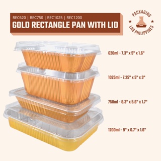 6pcs 100ml Gold Aluminum Foil Square Cake Pans Without Lids, Disposable  Baking Molds