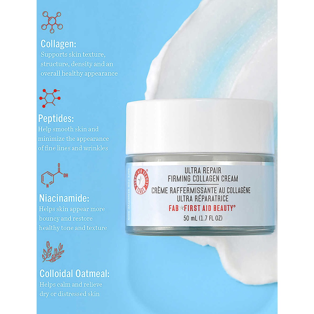 Authentic FIRST AID BEAUTY Ultra Repair Collagen Firming cream 50ml