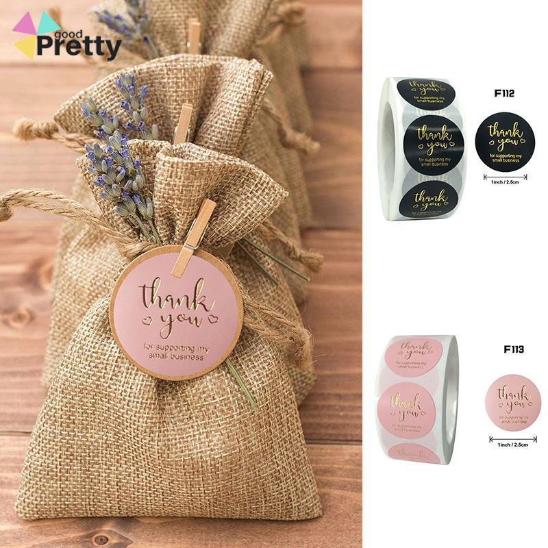 500 Pcs 1 Roll Thank You Stickers Thank You PD Label Stickers | Shopee ...