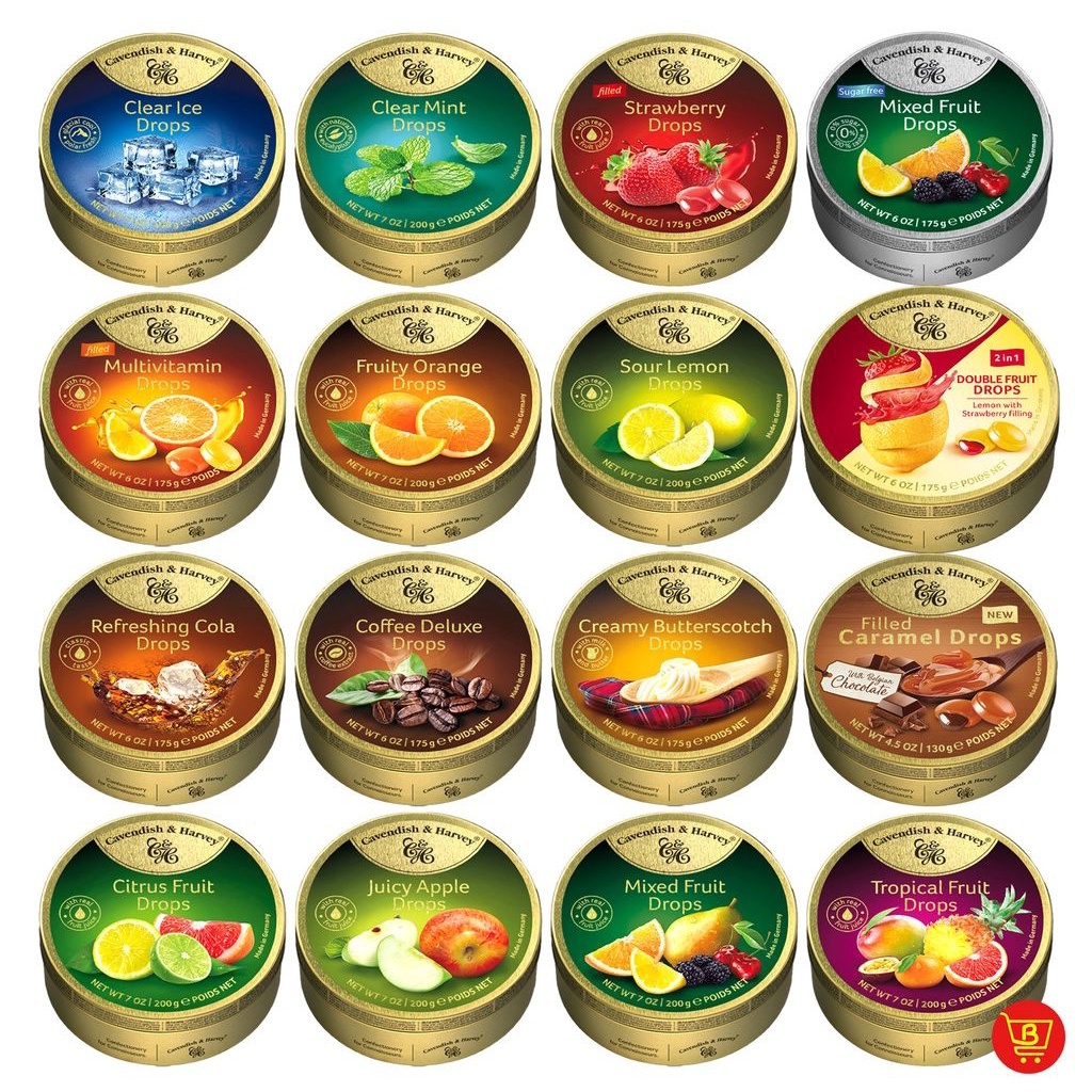 Authentic Cavendish And Harvey Assorted Candy Drops 200g acXy Shopee